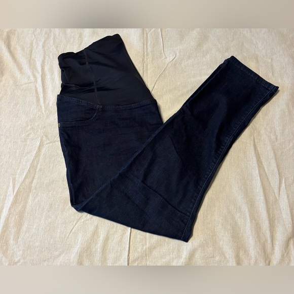 Isabel Maternity by Ingrid & Isabel Denim - Isabel Maternity by Ingrid & Isabel Dark Blue Jeggings Size 16 Plus Size